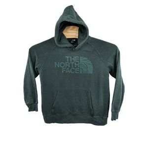 The North Face Hoodie Women's Medium Green Half‎ Dome Logo Sweatshirt Pullover